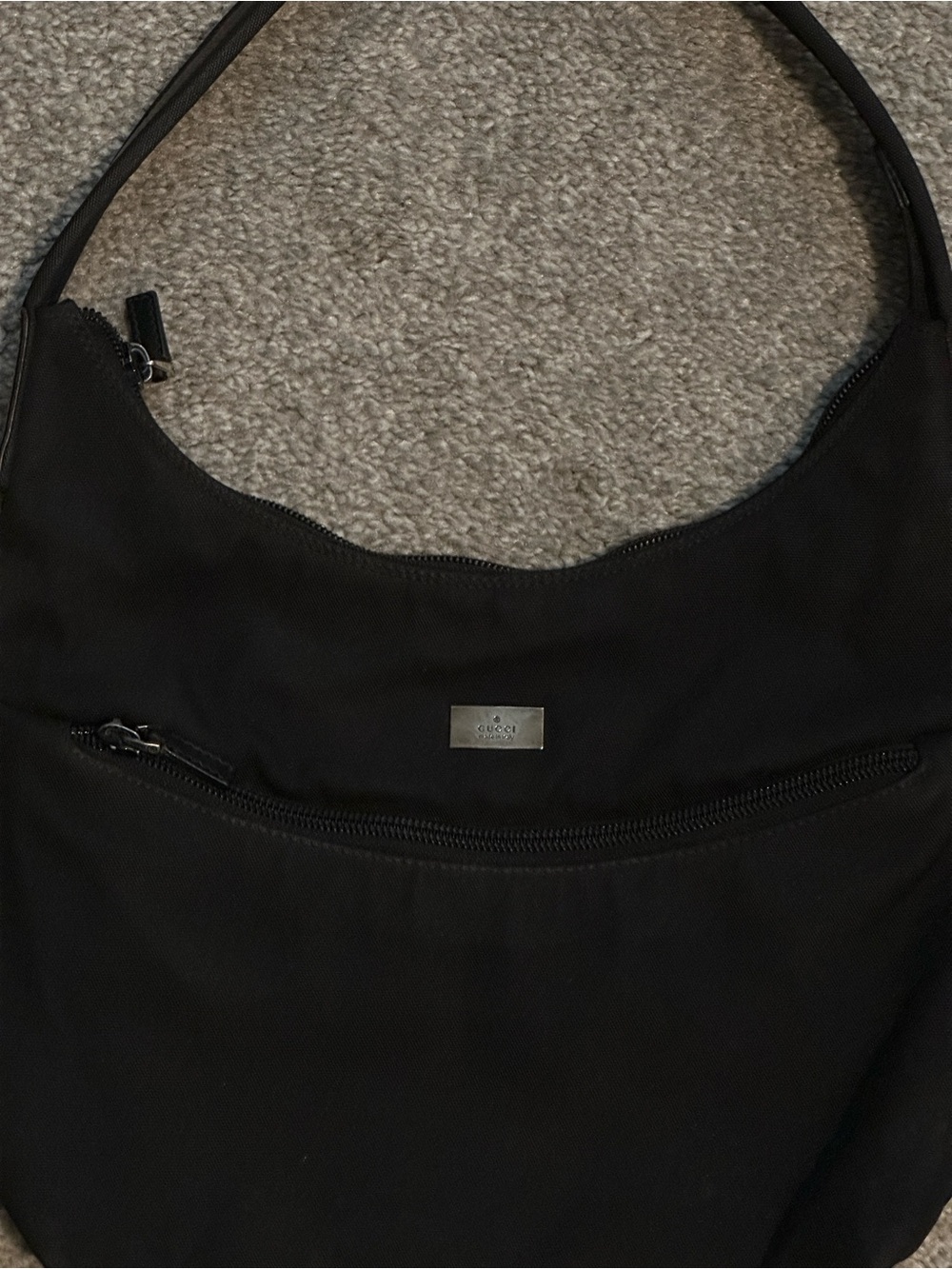 Authentic Gucci Nylon Black Shoulder Bag